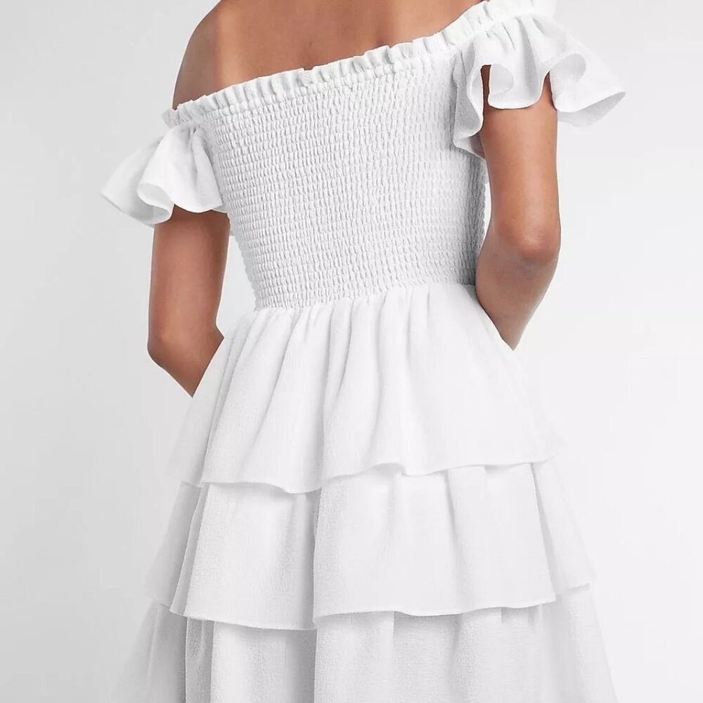 Express Ruffle Mini Dress (Used — Excellent) • Size: XS - Picture 2 of 6